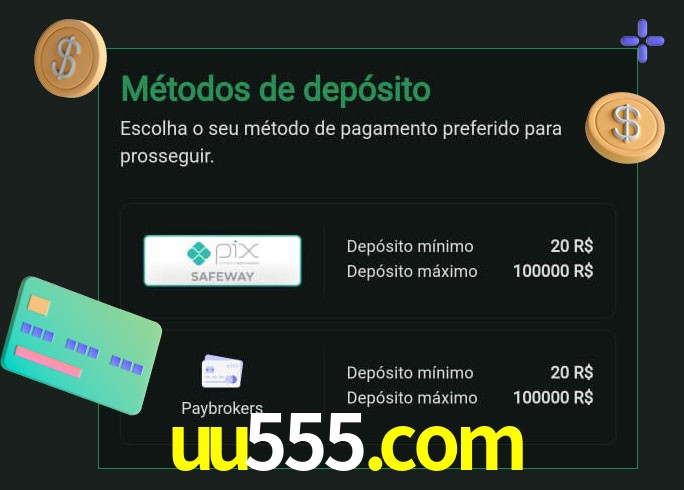 O cassino uu555.com oferece uma grande variedade de métodos de pagamento